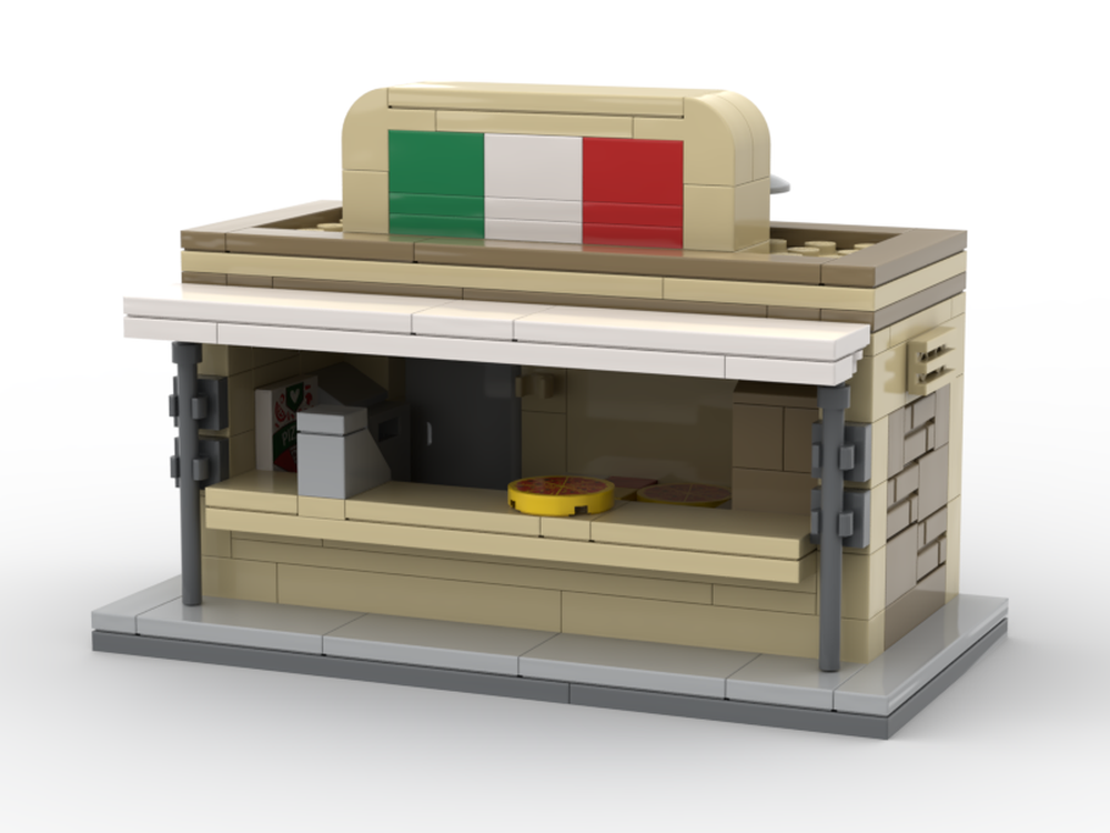 LEGO MOC Pizza Stand by SkyBlueAviator | Rebrickable - Build with LEGO