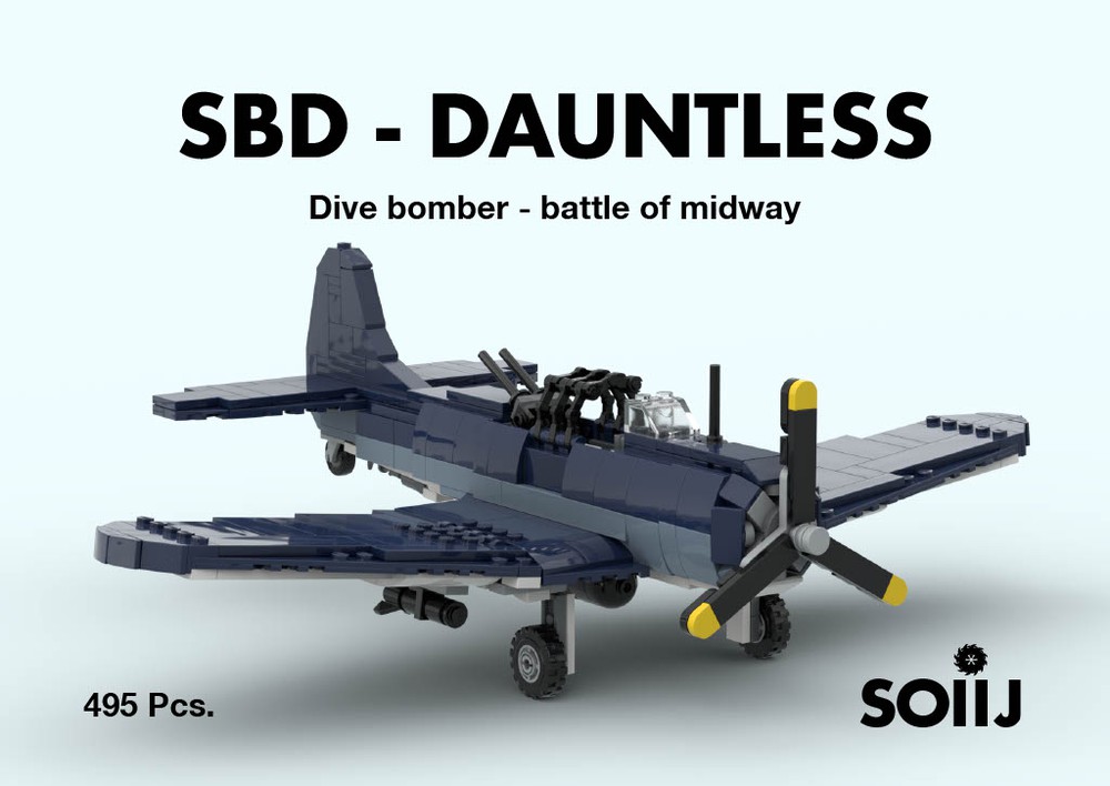 LEGO MOC SBD-Dauntless - Dive bomber - The battle of Midway 1/35 by ...