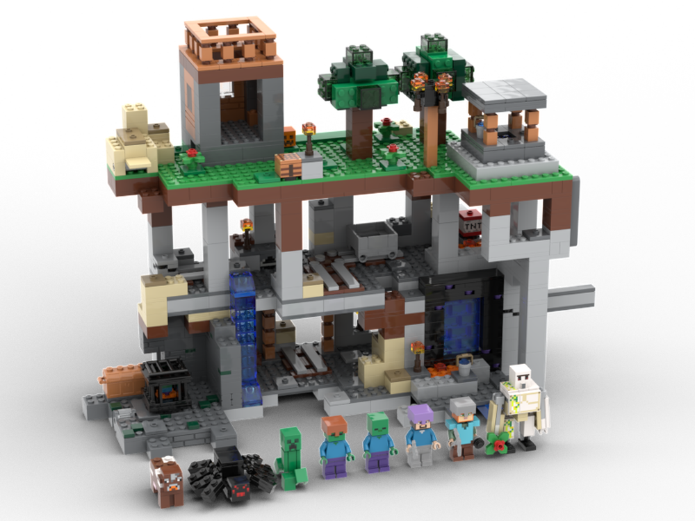 LEGO MOC Minecraft Ravine Village by FyreDragon | Rebrickable - Build ...