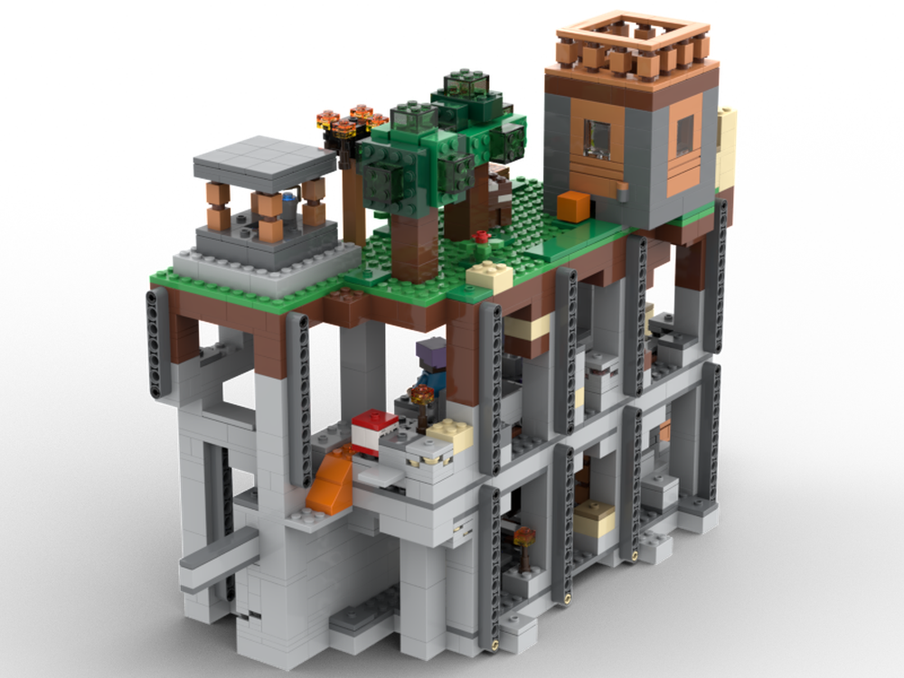 LEGO MOC Minecraft Ravine Village by FyreDragon | Rebrickable - Build ...