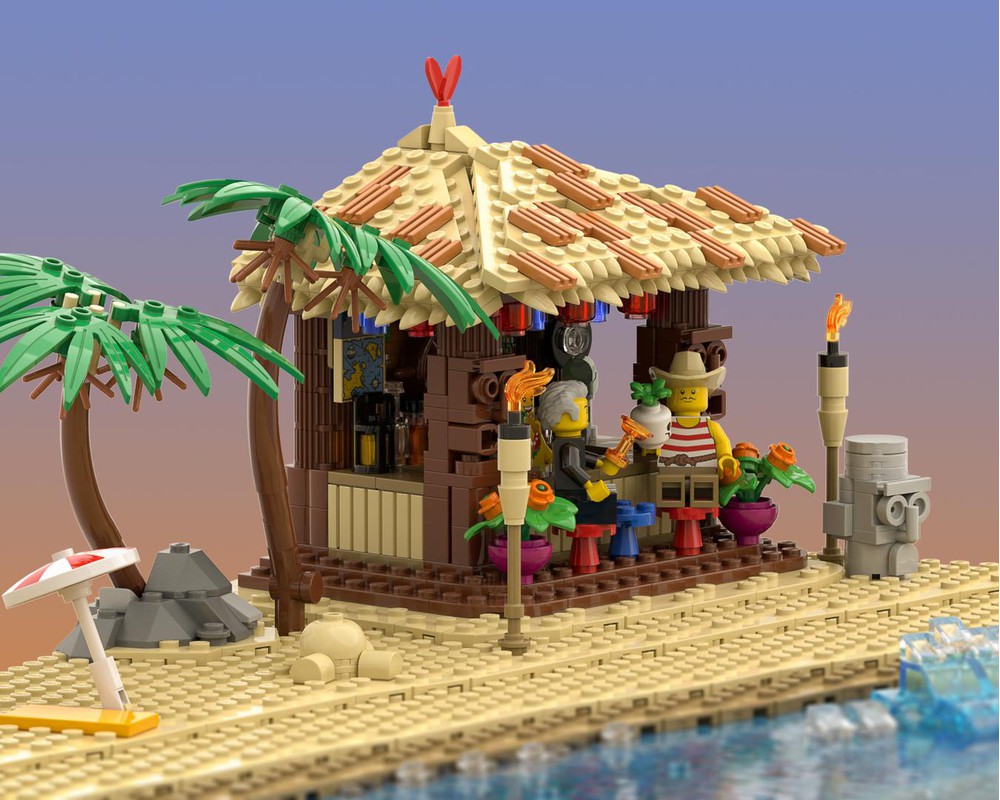 LEGO MOC Tiki Hut Beach Bar by benbuildslego | Rebrickable - Build with ...