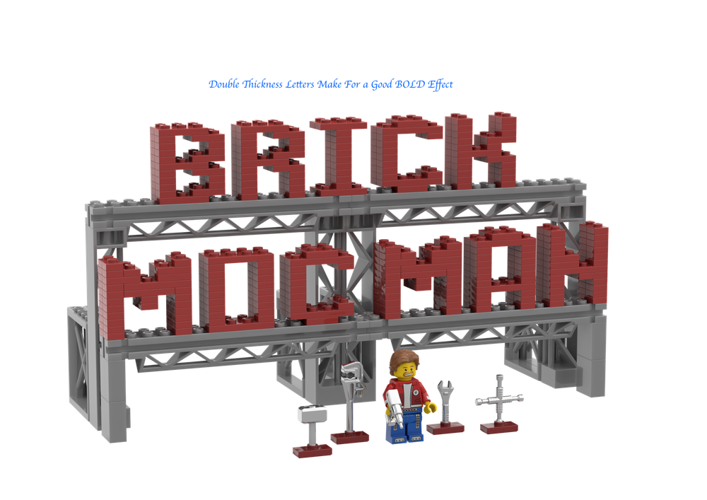 Lego Moc Alphabet Font Using Plates Free By Brick Mocman