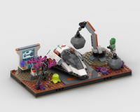 LEGO MOC-184762 Display for set 60429 - Spaceship and Asteroid
