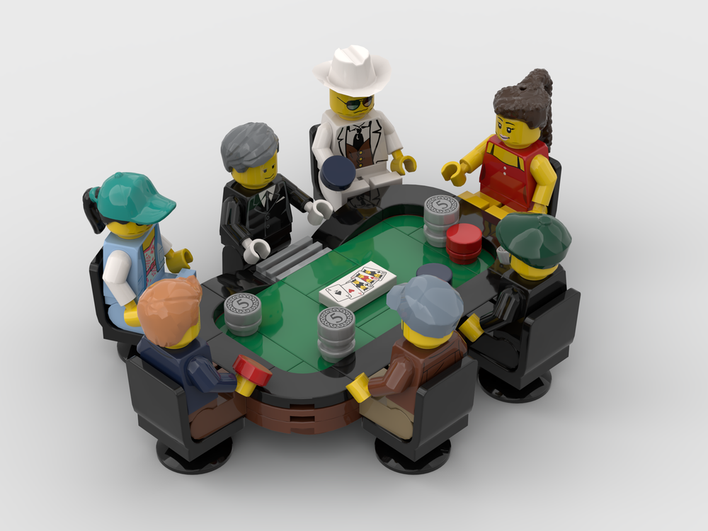 LEGO MOC Poker table by BrickHappens Rebrickable Build with LEGO