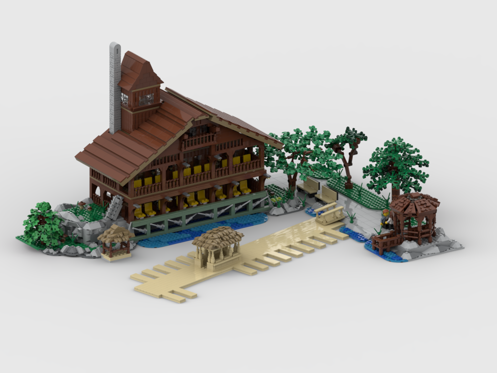 LEGO MOC A cabin by the river by gabizon | Rebrickable - Build with LEGO