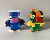 Mini parrots brickheadz