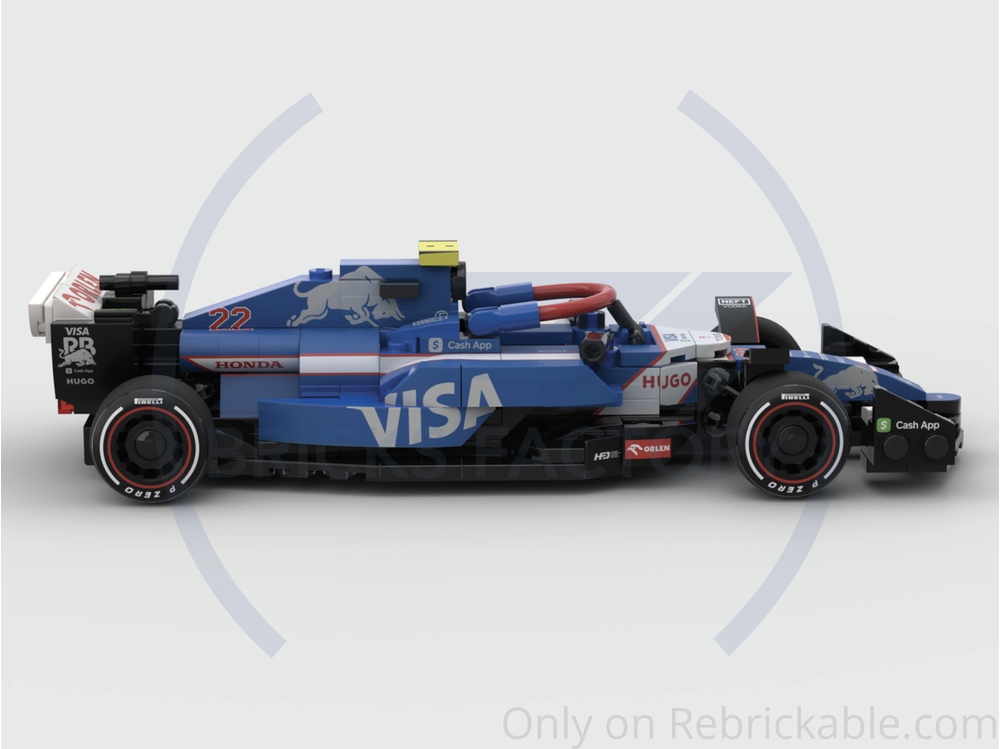 nu出品 LEGO MOC-184927 F1 Visa Cash App RB VCARB 01 by Pit Lane Bricks