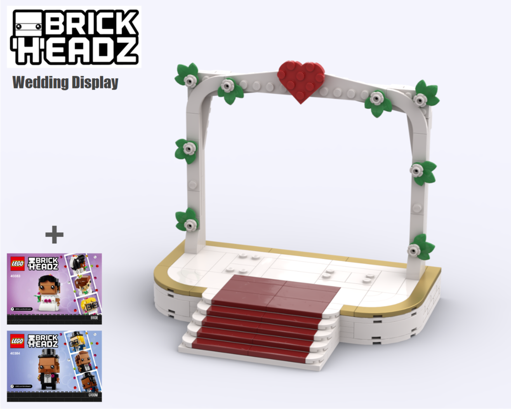 LEGO MOC BrickHeadz Wedding Display by ALbrix | Rebrickable - Build ...