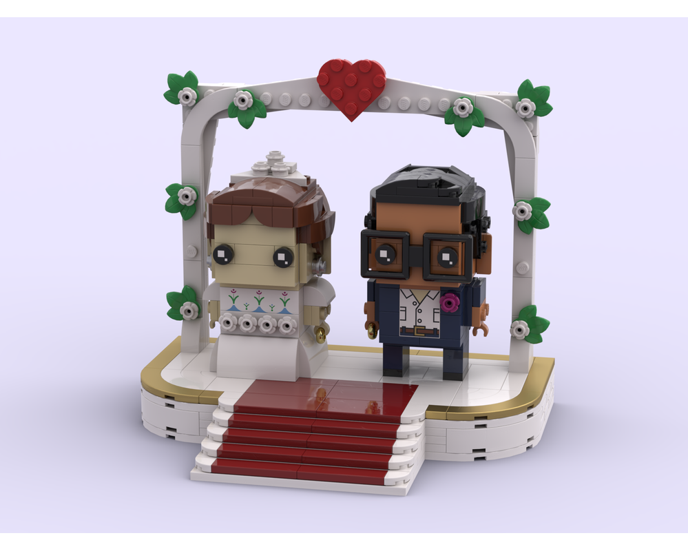 LEGO MOC BrickHeadz Wedding Display by ALbrix | Rebrickable - Build ...