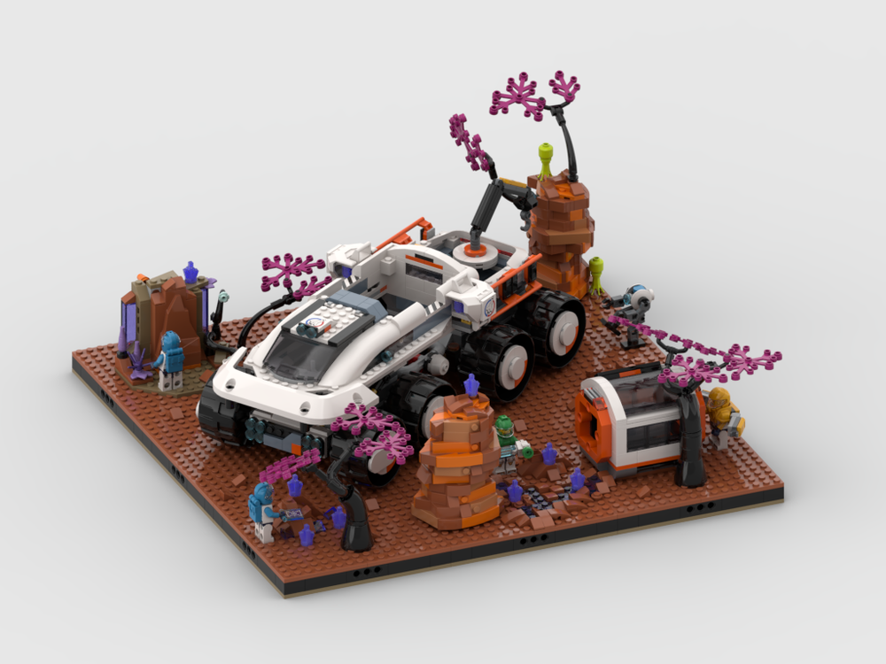 LEGO MOC-184984 Display for set 60432 - Command Rover and Crane