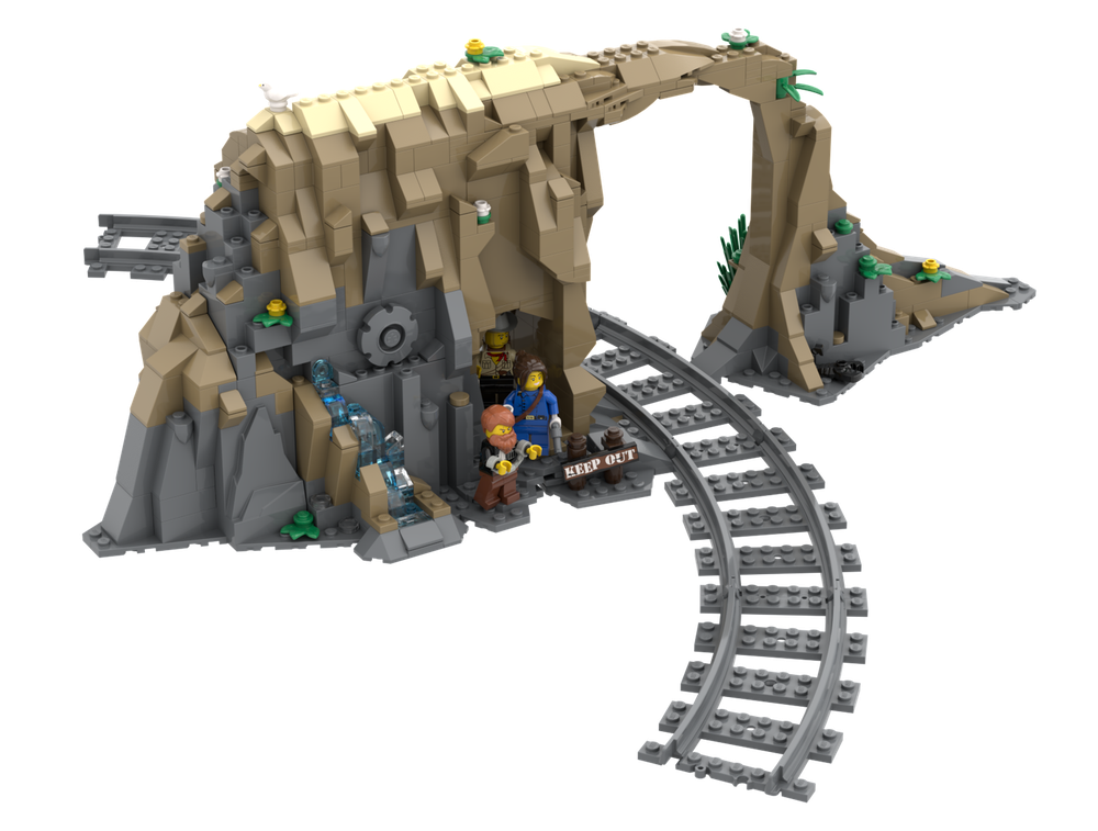 LEGO MOC Coastline Natural Bridge | Train Tracks | Falling Rocks ...