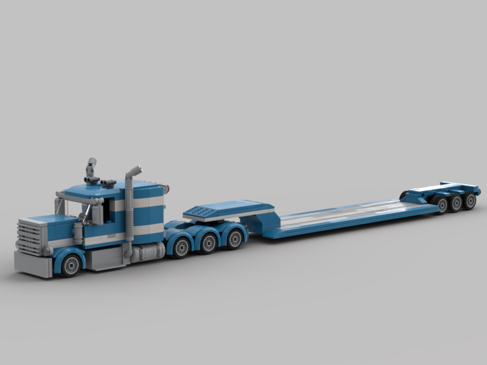 LEGO MOC Tri Axle Truck with Lowboy Trailer by JIDBrickCreations ...