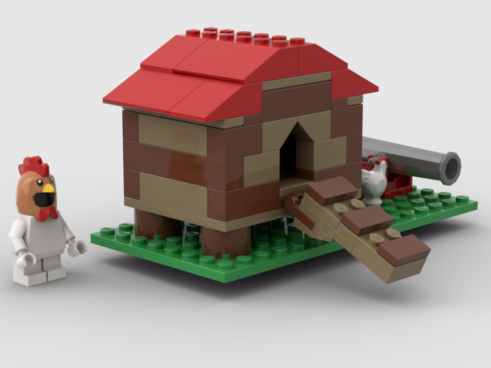 LEGO MOC Pigs VS Chickens Chicken Cannon and Coop by ezrajimybricks ...