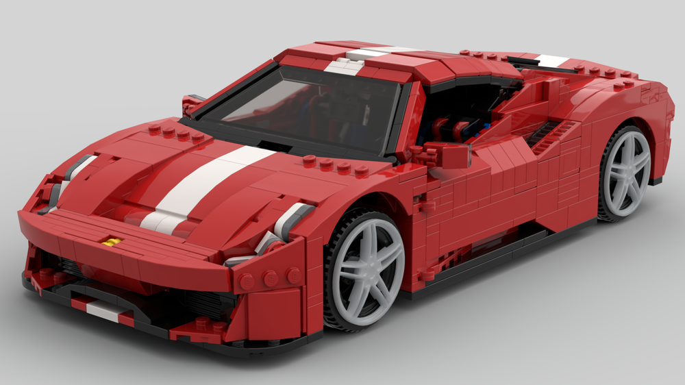 LEGO MOC Ferrari 488 Pista V2 by Arisa | Rebrickable - Build with LEGO