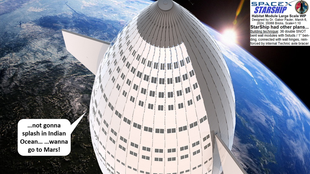 SpaceX StarShip Habitat Module in Scale=1:10 – Digital concept