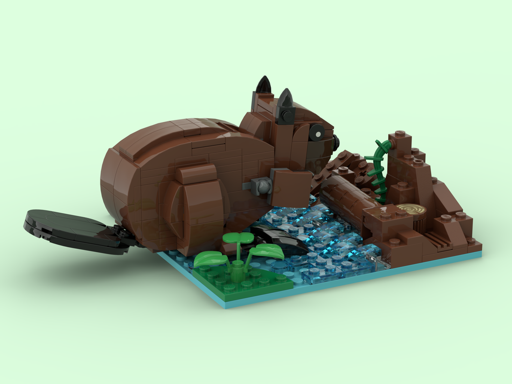 LEGO MOC-185632 Beaver with Display Base by DocBlock | Rebrickable ...