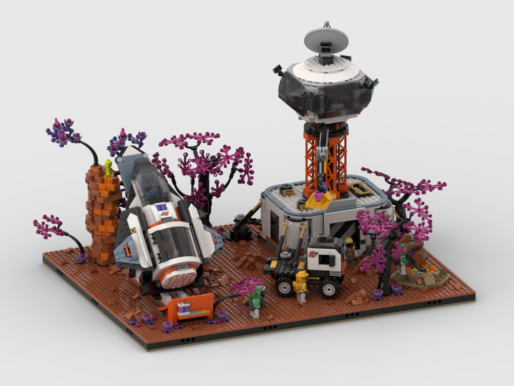LEGO MOC-185695 Display for set 60434 - Space Base and Rocket