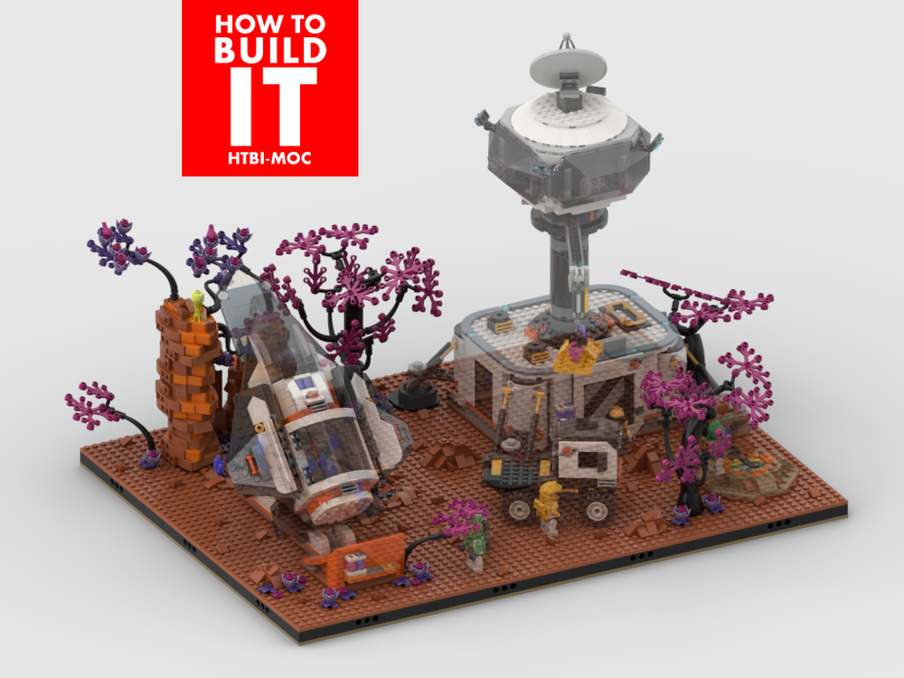LEGO MOC-185695 Display for set 60434 - Space Base and Rocket