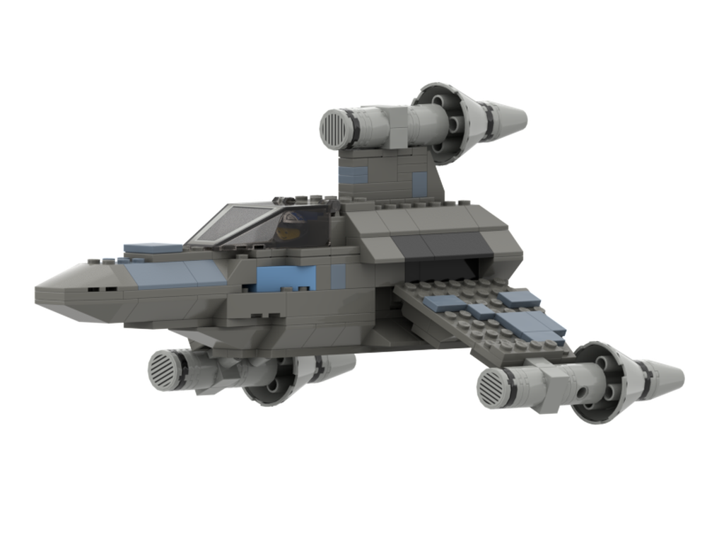 LEGO MOC Classic-Style T-Wing, Type 4 (Dark Grey Version) by ...