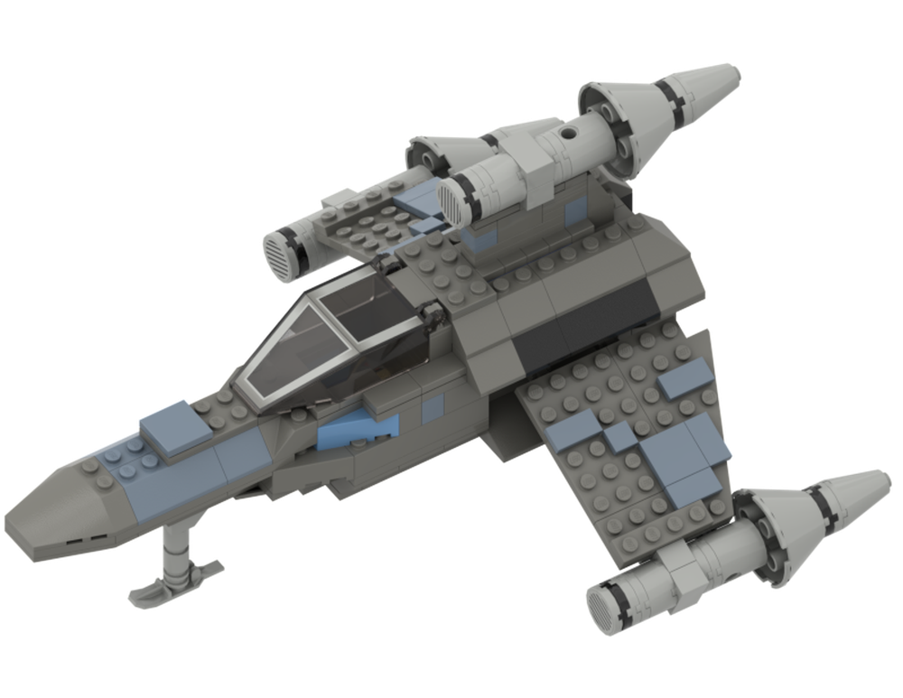 LEGO MOC Classic-Style T-Wing, Type 4 (Dark Grey Version) by ...