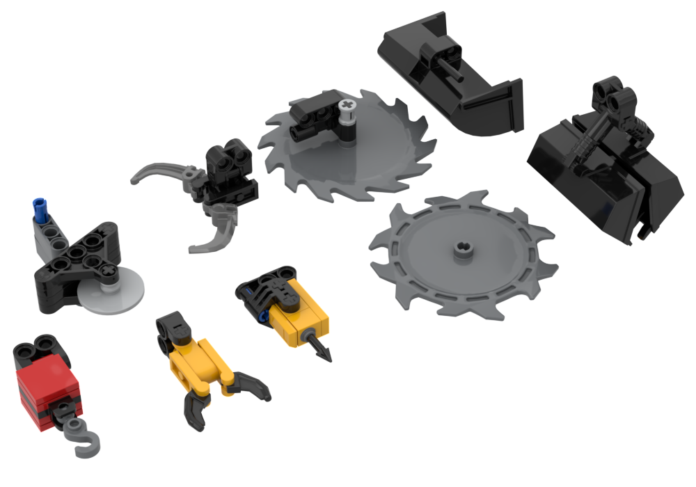 LEGO MOC Attachments for 60420 Yellow Construction Excavator