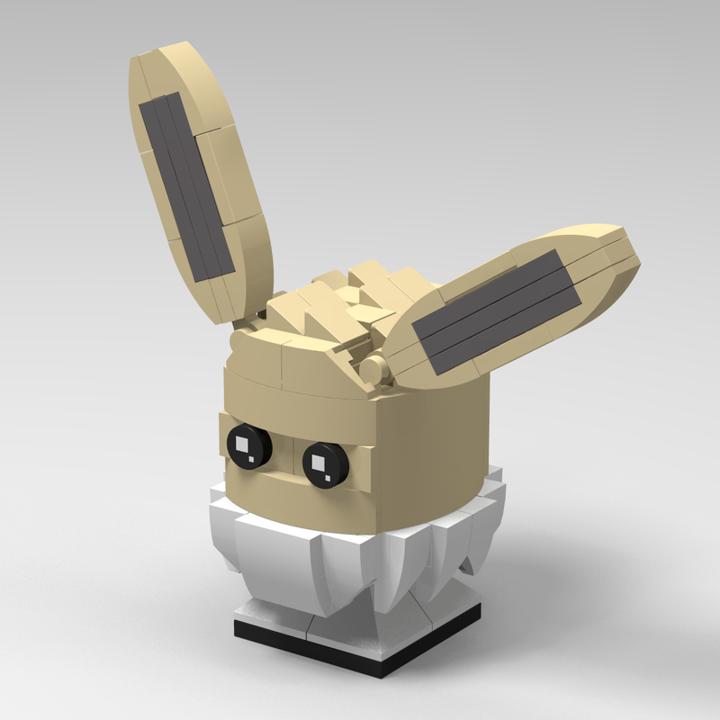 Lego Moc Eevee Shiny Pokemon Moc By Geralt31 Rebrickable Build With Lego 7285