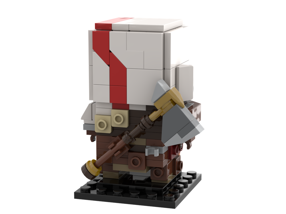 LEGO MOC Kratos Brickheadz by Ant0noo Rebrickable Build with LEGO