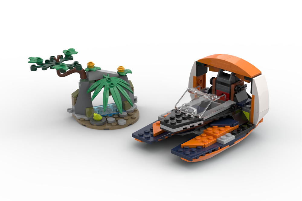 LEGO MOC-186286 60425 Jungle Airboat by Nequmodiva | Rebrickable ...