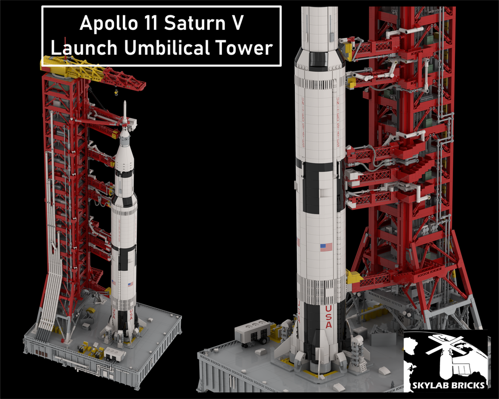 LEGO MOC Apollo 11 Launch Umbilical Tower by SkylabBricks Rebrickable