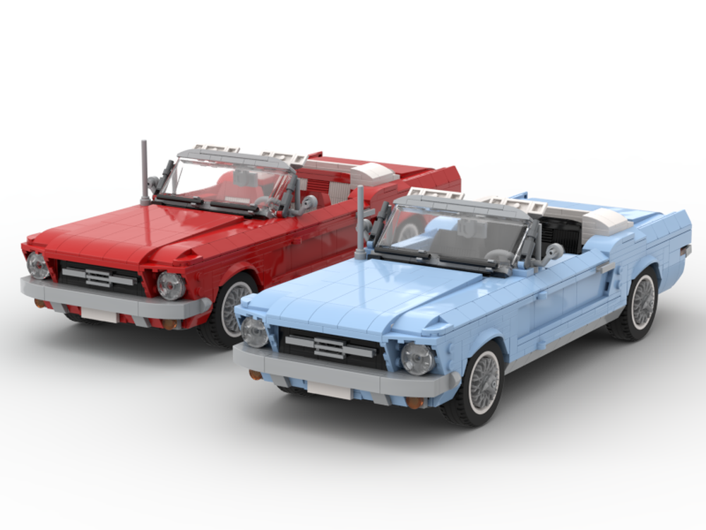 LEGO MOC 1:18 Ford Mustang Convertible by Double_U_Bricks | Rebrickable ...