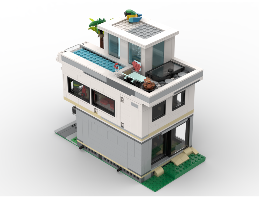 LEGO MOC-186563 Modern House - Half Base by Brick Artisan | Rebrickable ...