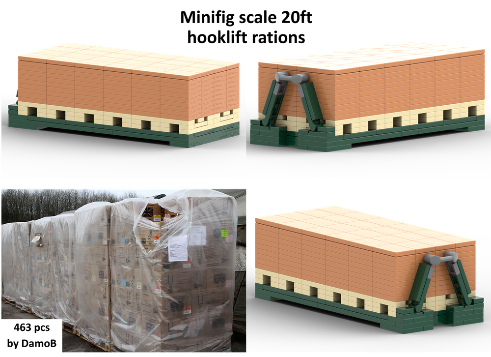 LEGO MOC PLS v1 20ft hooklift flatrack with rations by DamoB ...