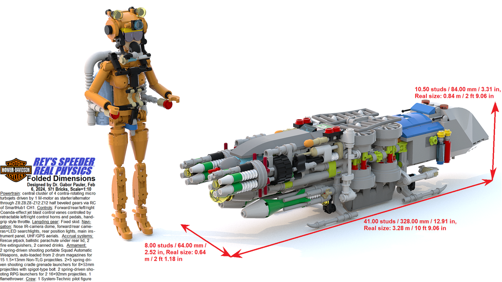LEGO MOC Rey's Speeder meets Real Physics by gjpauler | Rebrickable ...