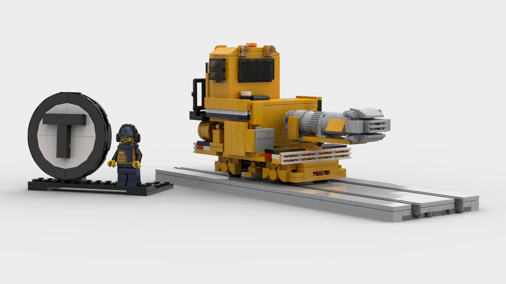 LEGO MOC MBTA Jet Engine-Powered Rail Snow Blower 