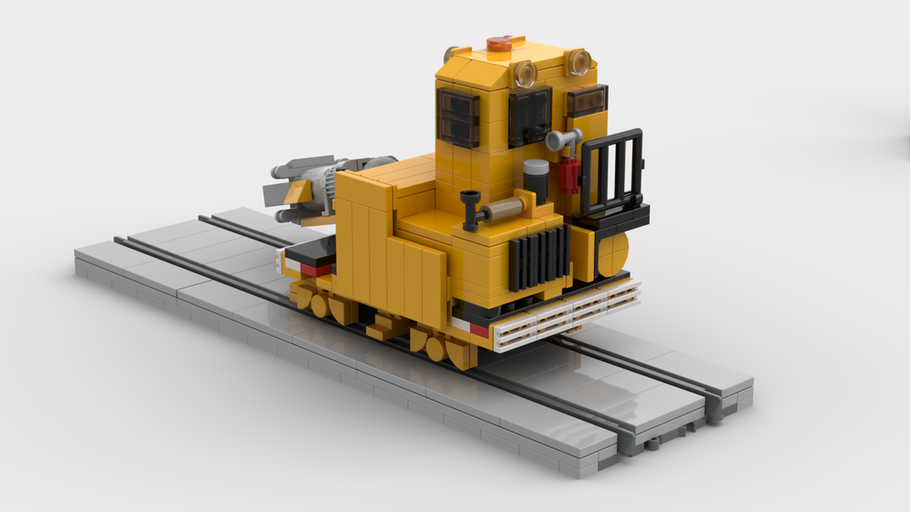 LEGO MOC MBTA Jet Engine-Powered Rail Snow Blower 