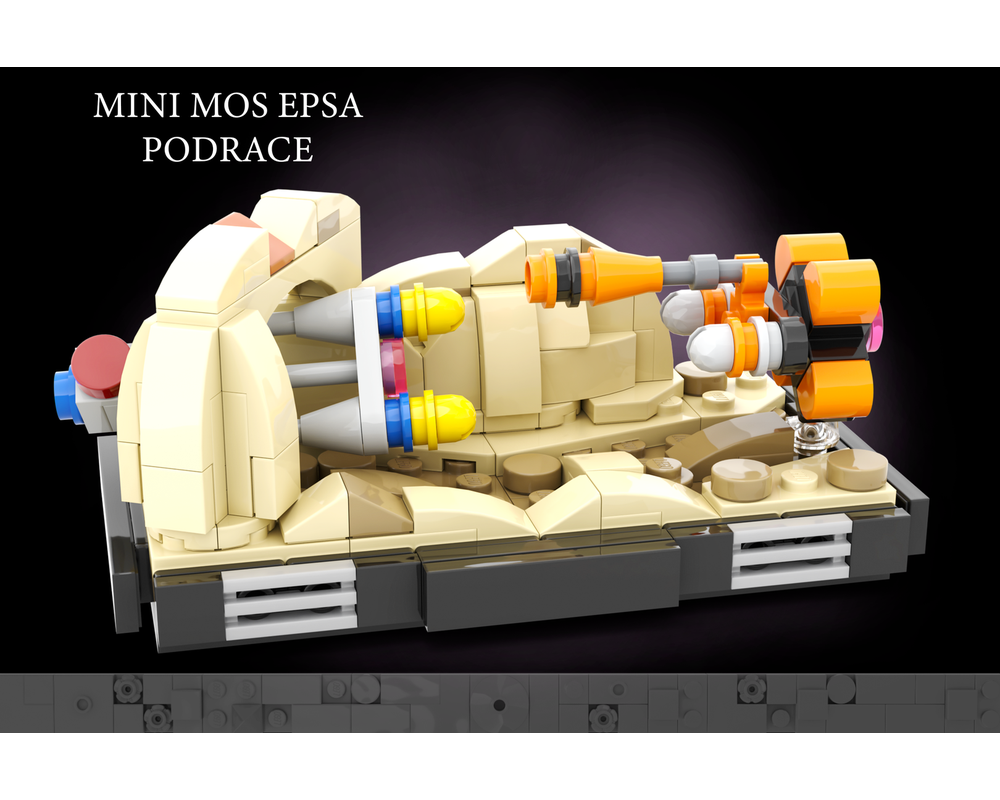 LEGO MOC Mini Mos Espa Pod Race Diorama by christromans Rebrickable