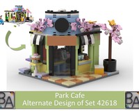 LEGO MOC Park Cafe - Alternate Design of Set 42618 by Brick