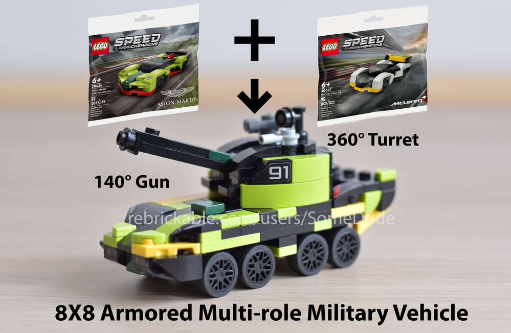 LEGO MOC 8X8 Armored Multi-role Military Vehicle (30434 + 30657) by ...