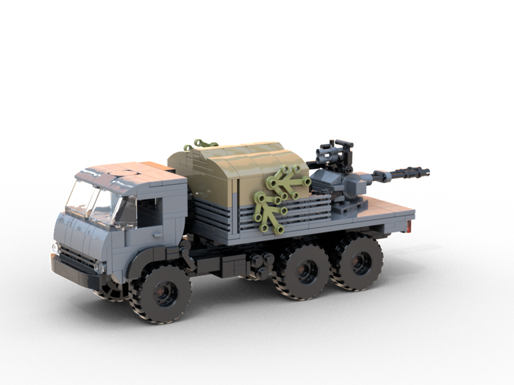 LEGO MOC KamAZ 5350 With ZU-23-2 by GreeneBricks | Rebrickable - Build ...