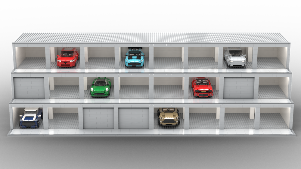 LEGO MOC Speed Champions Three Level Garage by homert83 | Rebrickable ...