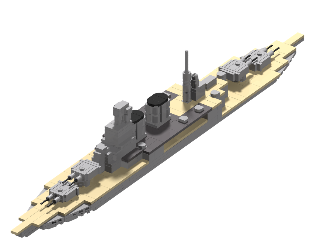 LEGO MOC 1:560 Scale HMS Hood by yamato534 | Rebrickable - Build with LEGO