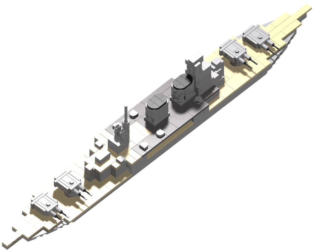 LEGO MOC 1:560 Scale HMS Hood by yamato534 | Rebrickable - Build with LEGO