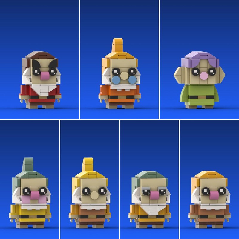 The Seven Dwarves (Snow White 1939) BrickHeadz by DrBrickheadz