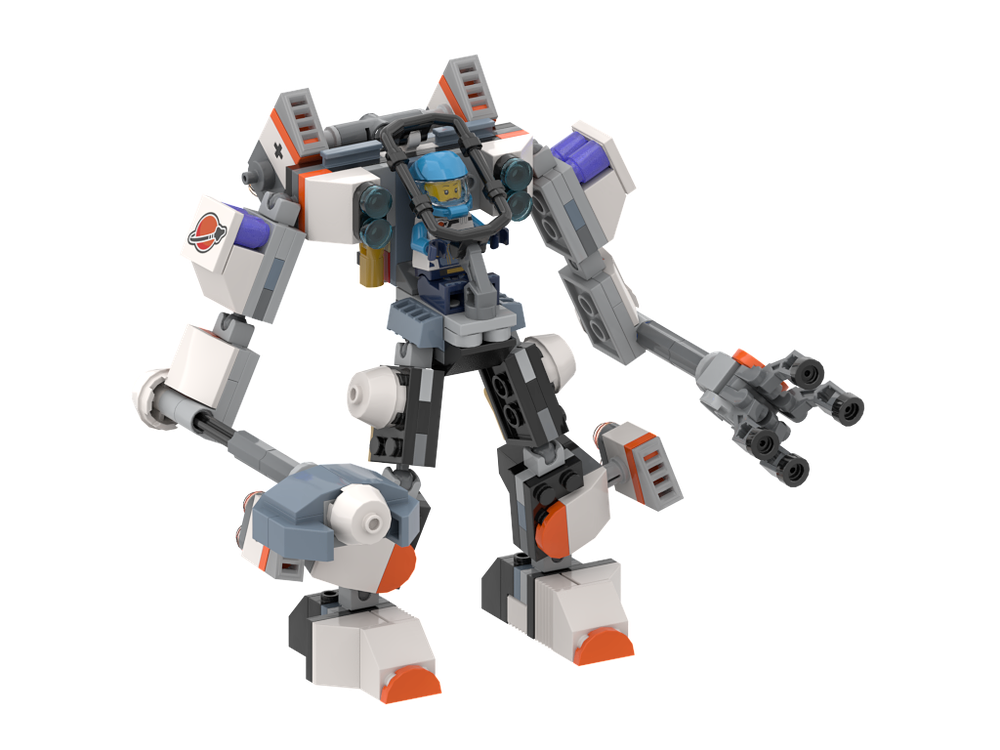 LEGO MOC Heavy Space Mech - (30663-1 x2 & 60428-1 x2) by