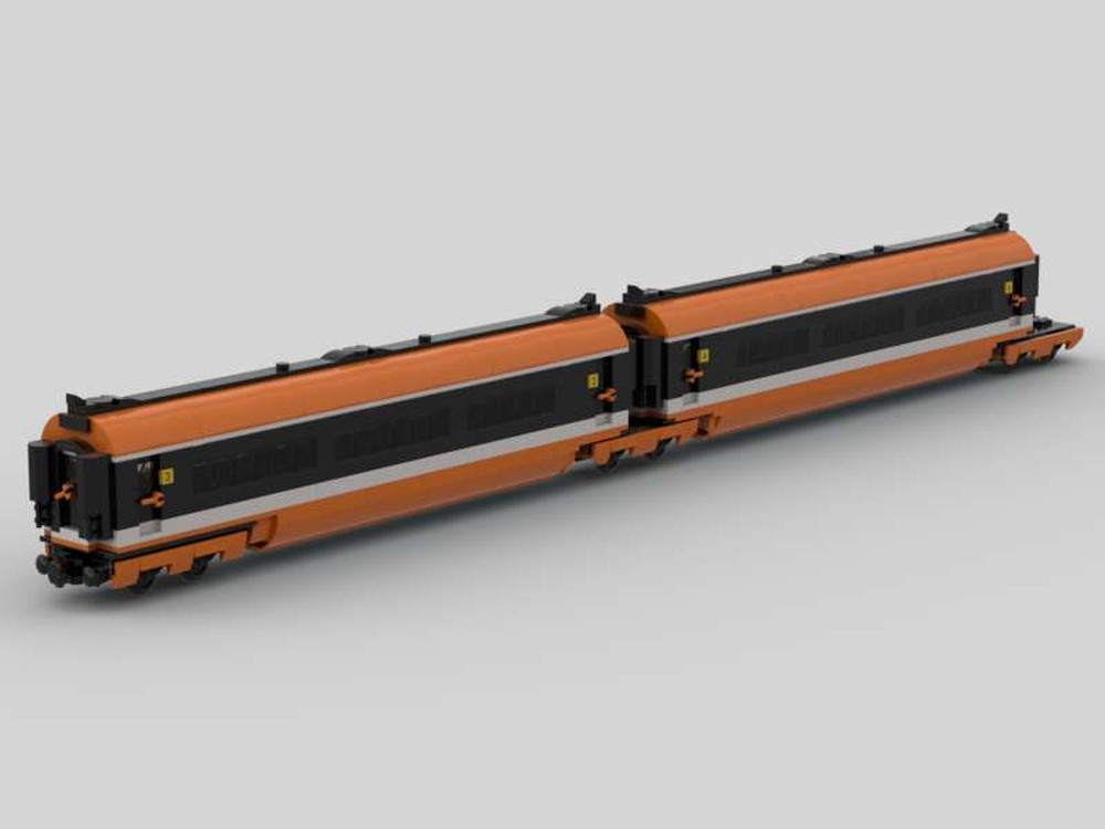 LEGO MOC TGV Sud-Est Economy Class Articulated Jacobs bogie LEGO MOC TGV Sud-Est Economy Class Articulated Jacobs bogie