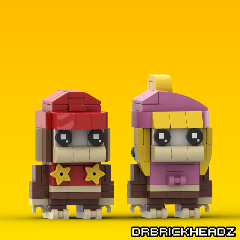 LEGO MOC Diddy Kong + Dixie Kong (Donkey Kong Country) Brickheadz by ...