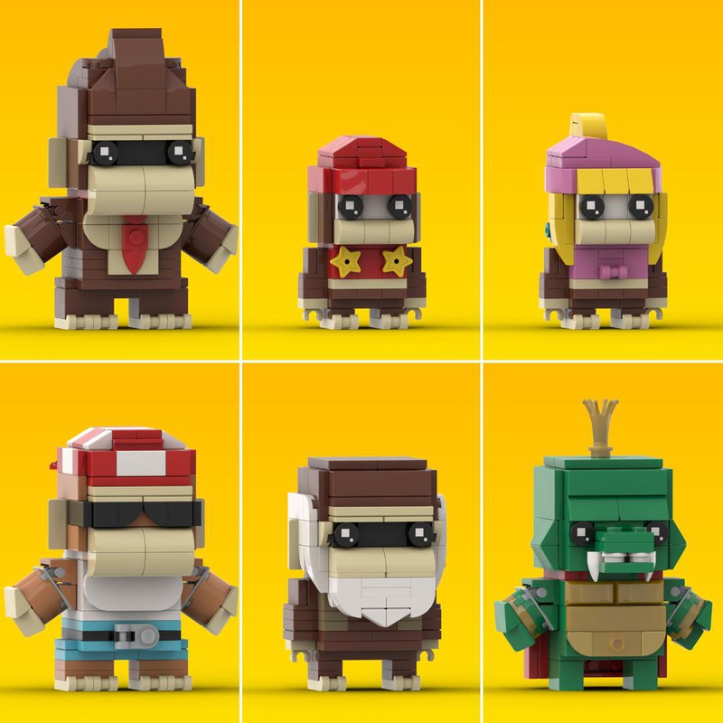 LEGO MOC Donkey Kong Country Brickheadz Bundle by DrBrickheadz ...