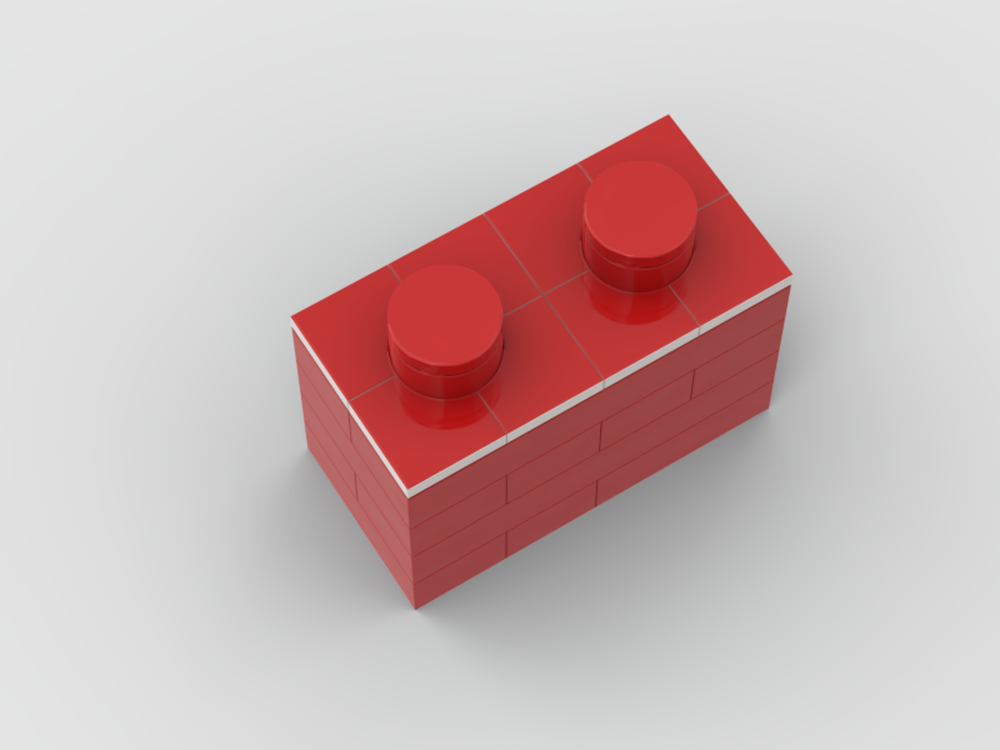 LEGO MOC-188635 up scaled brick 1x2 by That Lego Dude | Rebrickable ...