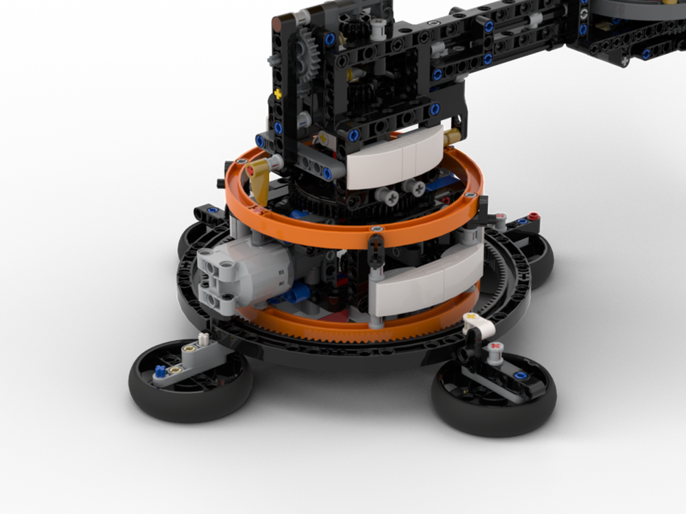 LEGO MOC Planet Earth and Moon in Orbit motorization modification