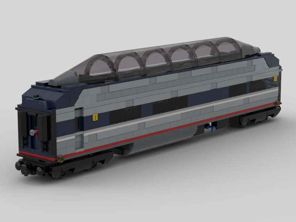 LEGO MOC North American Passenger Train Amtrak Dome Car #2 of 4 by ...